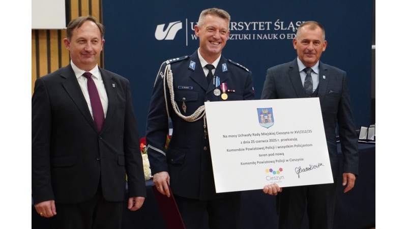 Święto Policji i przekazanie terenu pod nową Komendę Powiatową Policji w Cieszynie